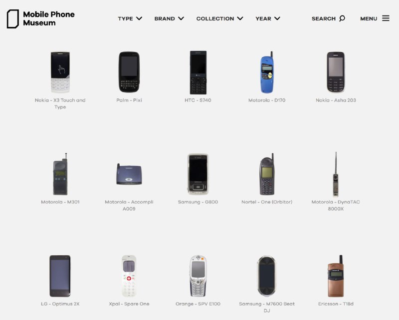#趣站分享手机博物馆一个手机博物馆网站，里面展示了2800多个手机模型，安卓、苹果、塞班等等系统全都有