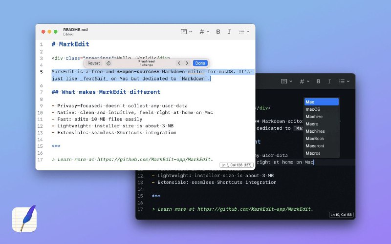 #软件 #工具 #开源📝 MarkEdit - 免费开源 MAC 端 Markdown 编辑器▎软件平台