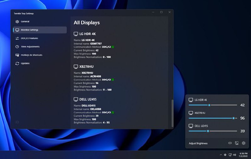 #软件 #工具 #开源🪟 Twinkle Tray - 在系统托盘管理多台显示器的亮度▎软件功能